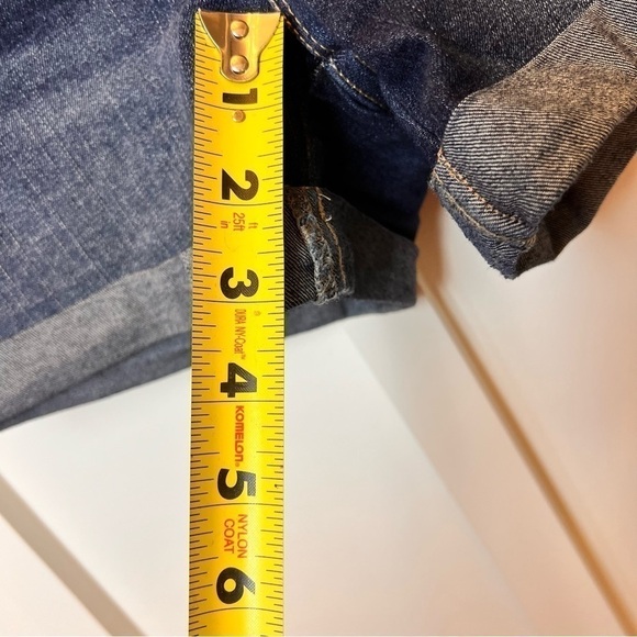 No Boundaries Denim Cuffed Shorts Women’s Juniors Pockets Dark Wash Blue Size 5 - Picture 7 of 8